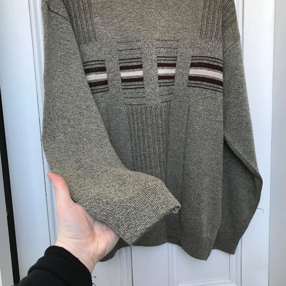 Vintage LONDON FOG Acrylic Sweater Mens Size Large Grandpa Style - Picture 4 of 5
